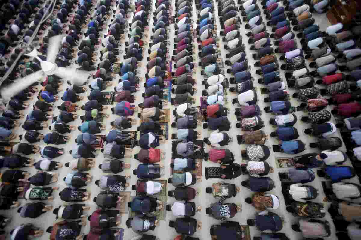 Muslims throughout pray and fast during the holy month of Ramadan. Muslims throughout pray and fast during the holy month of Ramadan.